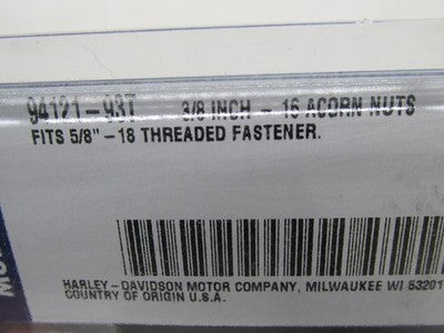 Harley-Davdison OEM NOS Pack of 3 Chrome Acorn Nuts 3/8" x 16 Thread 9