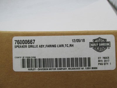Harley Davidson Genuine NOS Lower Fairing Boom Speaker Grill Assembly