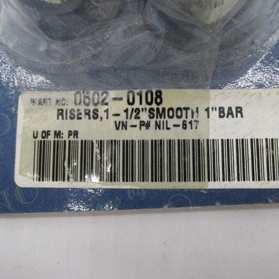 Novello NOS 1.5" Smooth Chrome 1" Handlebar Riser Extensions 0602-0108
