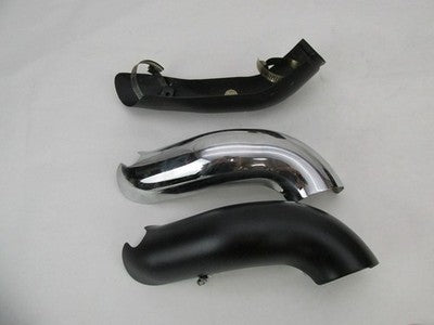 Lot of Mixed Indian OEM Exhaust Heat Shields, Chrome and Black