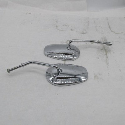 Pair of Harley Davidson OEM Chrome Tapered Short Stem Mirrors 92022-03
