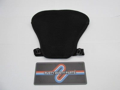 Motorcycle Padded Solo Seat Cover 13" x 12" Black Mesh