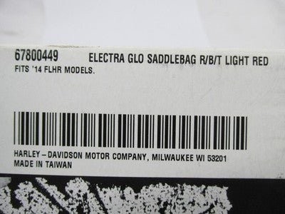 Harley Davidson Genuine NOS Electra Glo LED Saddlebag Mounted Light Ki