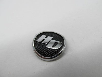 Harley Genuine NOS Curved Stick On Medallion, Chrome w/ Texture 141008