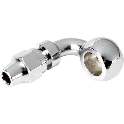 Drag Specialties Universal Chrome 90deg. Banjo Fitting 3/in./10mm 1742
