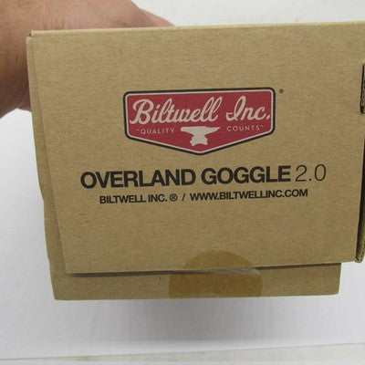 Biltwell Overland Goggles 2.0 Gloss Cyan Tri-Stripe 2111-0944-003 | 26