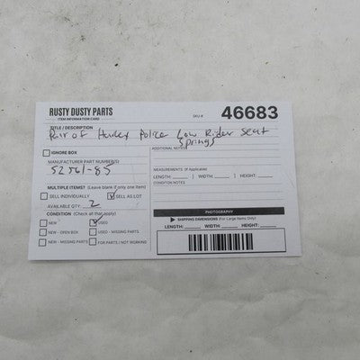 Pair of Harley-Davidson OEM 85-94 FXRP Police Low Rider Seat Springs 5