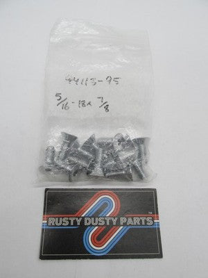 LOT of 13 NOS Harley 5/16 - 18 x 7/8" Flat Head Screws. Chrome 94113-9