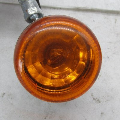 Harley Davidson Pair of Chrome Rear View Mirrors with Bullet Amber Tur