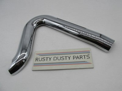 Harley Breakout Fat Boy Chrome Rear Cylinder Slotted Exhaust Header Heat shield