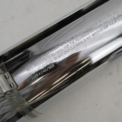 Pair of Harley OEM Stock 18-24 Softail Chrome Slip-On Mufflers 6490045