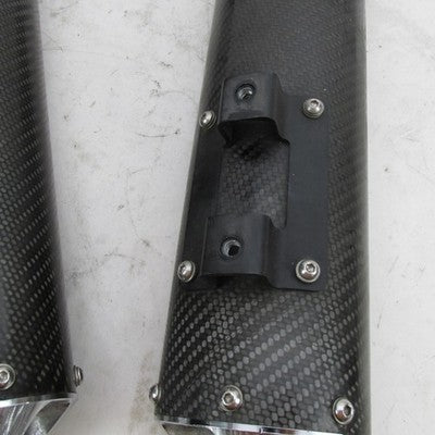 Pair of LA Choppers Carbon Fiber Slip-On Exhaust Mufflers StreetGlide
