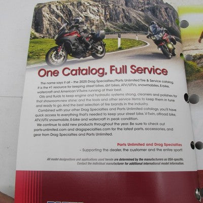 Drag Specialties Parts Unlimited Tire & Service 2025 Parts Catalog 990