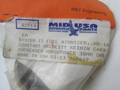 Mid USA Harley Davidson Carb System II Fuel Atomizer 82914