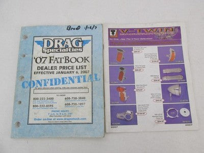 Lot of 10 Motorcycle Dealer Price Lists Catalogs Books Drag Specialtie