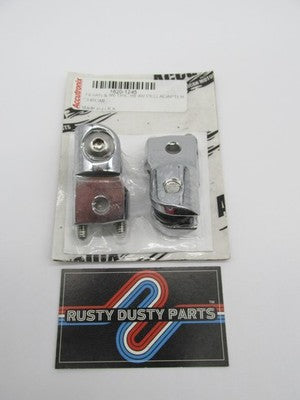 Accutronix Indian and Metric Rear Foot Peg Adapters Chrome 1620-1245
