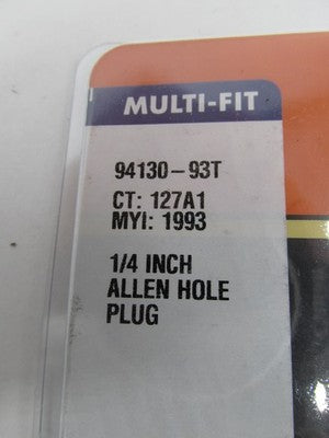Harley-Davidson OEM NOS 1/4" Allen Hole Plugs, 10 Pack Chrome 94130-93