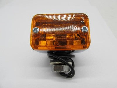 Harley Chrome Square Amber Lens Marker Light 5/8" Clamp 78-089