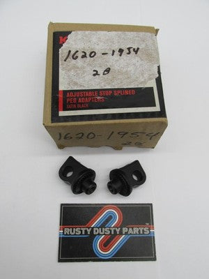 Kuryakyn NOS OEM 6775 Adjustable Stop Splined Peg Adapters Black 1620-