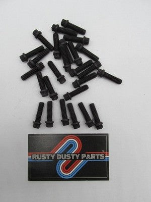 Lot of 26 Harley Davidson Genuine NOS Black Flange Bolts 5/16-18