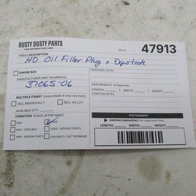 Harley OEM Oil Filler Plug Trans. Fluid Dipstick Touring Electra Glide