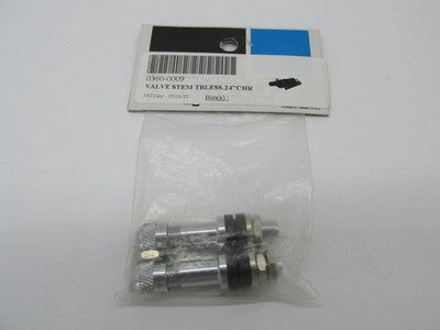 Drag Specialties NOS .24" Chrome Bolt-In Tubeless Tire Valve Stems 036