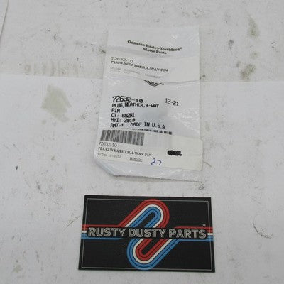 Harley-Davidson OEM 4-Way Pin Weather Plug Connector 72632-10