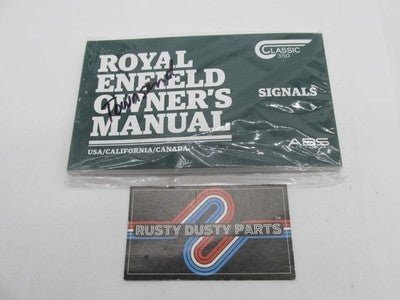 Royal Enfield OEM NOS Classic 350 Halcyon Grey Owner's Manual, Signals