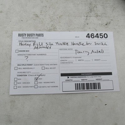 Harley OEM Right Throttle Handlebar Control Switch Assy. Touring Cruis