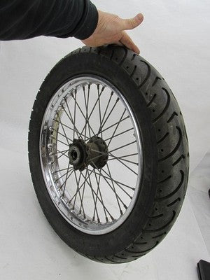 BSA A65 A50 Chrome Spoke Spoked Rear Quick Wheel w/ Challenger Tire 11