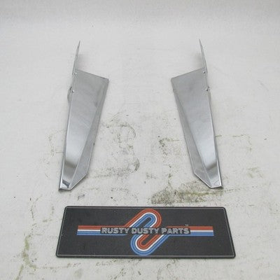 Pair Harley OEM Chrome Fork Mounted Wind Deflectors Lwr Fairings Touri
