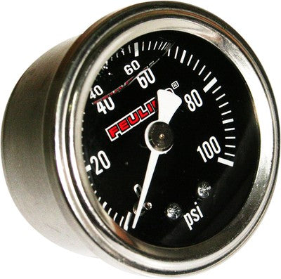 Feuling Oil Pressure Gauges Black Face Back Port 9043