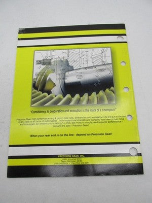 Precision Gear High Performance Axle Components Catalog