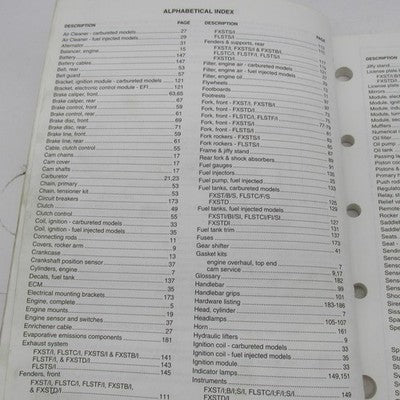 Harley Davidson Official Factory 2003 Softail Models Parts Catalog 994