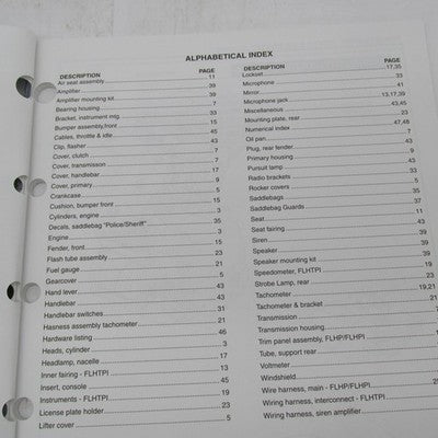 Harley Davidson OEM 2000 Police Models Supplement Factory Manual 99545