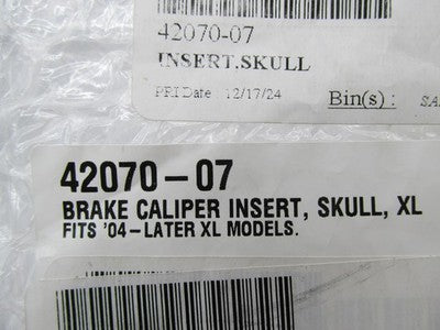 Harley Davidson Genuine NOS Skull Brake Caliper Insert 42070-07