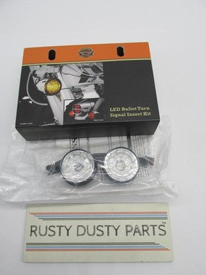 Harley Davidson Genuine NOS Pair LED Bullet Turn Signal Insert Kit Red