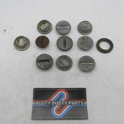 Lot of 10 Triumph BSA Engine Case Inspection Gearbox Plugs 60-70 57-21