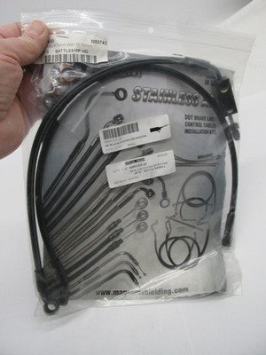 Magnum NOS XR Stainless Black Coated Brake Line Kit SBB1325-33