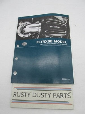 Harley Davidson Official Factory 2012 FLTRXSE Models Parts Catalog 994