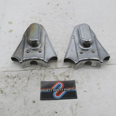 Pair Kuryakyn 8200 OEM Chrome Swingarm Axle Covers Harley Softail EVO