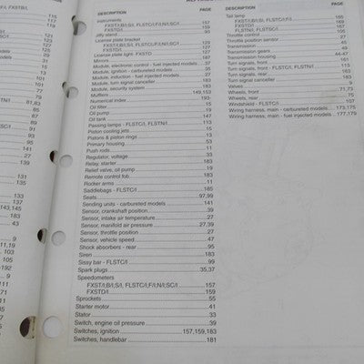 Harley Davidson Official Factory 2005 Softail Models Parts Catalog 994
