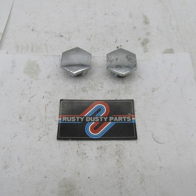 Pair of Triumph/BSA Chrome Hex 27mm Fork Top Nuts Caps
