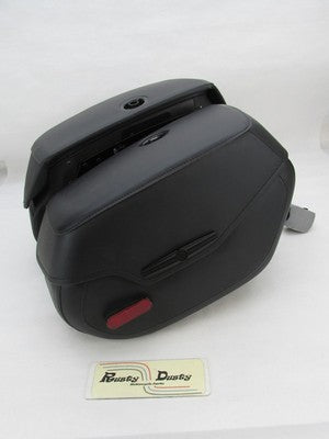 Pair of Harley-Davidson Genuine NOS FLDE Black Rigid Mount Saddlebags