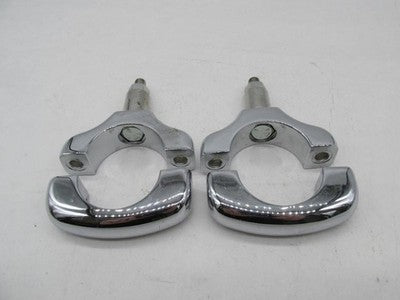 Harley Davidson Chrome Windshield Mounting Fork Clamps Style Used
