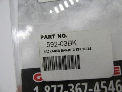 Goodridge NOS Straight Banjo Fitting 3/8" 10 mm Black 592-03BK | 592-0