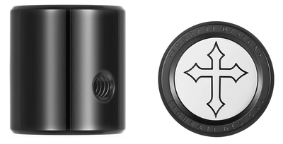 FIGURATI DESIGNS Heel-Toe Shifter Cover Black Maltese Cross FD41-HTSC-