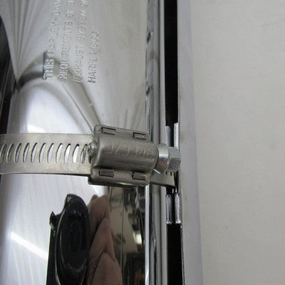 Pair of Harley CVO Touring Chrome Mufflers w/ Tips & Shields 64900111