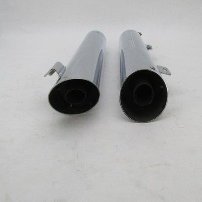 Pair Harley OEM Stock Chrome Front Lower Mufflers 08-17 Dyna 64987-08A