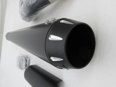Harley Davidson Bassani Black Pseudo Exhaust Left Side Slip On Muffler